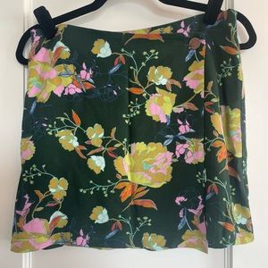 Urban Outfitters Sara Mini Wrap Skirt, Green Floral, Size M, NWOT